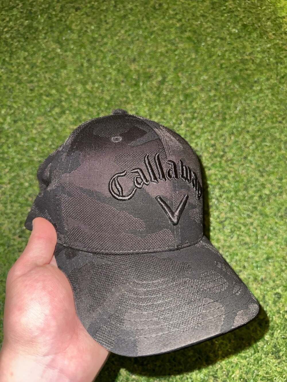 Callaway 110 Flexfit Golf Cap Black Camo Snapback Hat